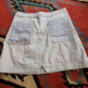 Pilcro Striped A-Line Skirt with Pockets